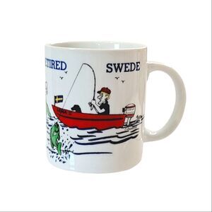 Vintage Berquist "Retired Swede" Fishing Coffee Mug